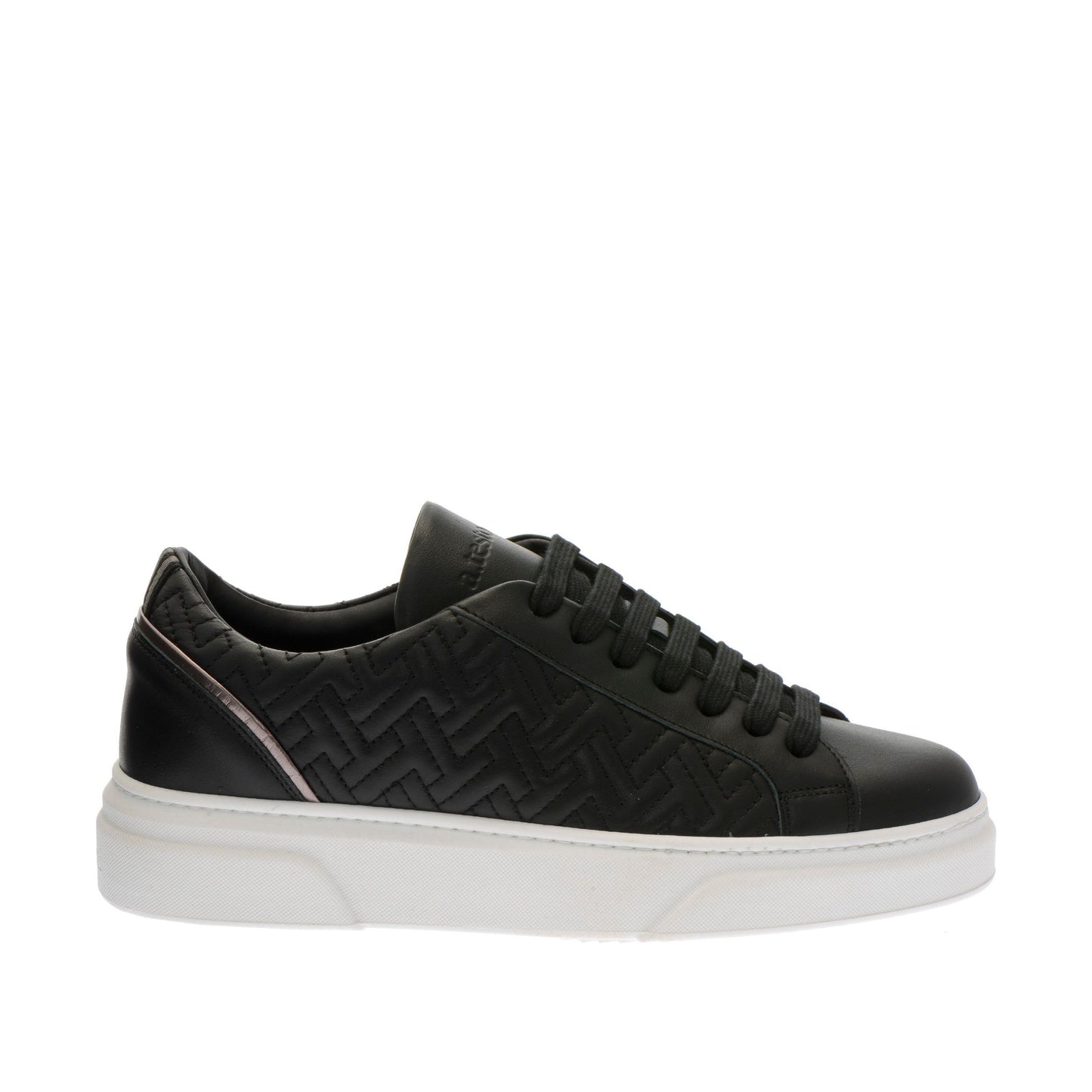Elegant Black Leather Sneakers
