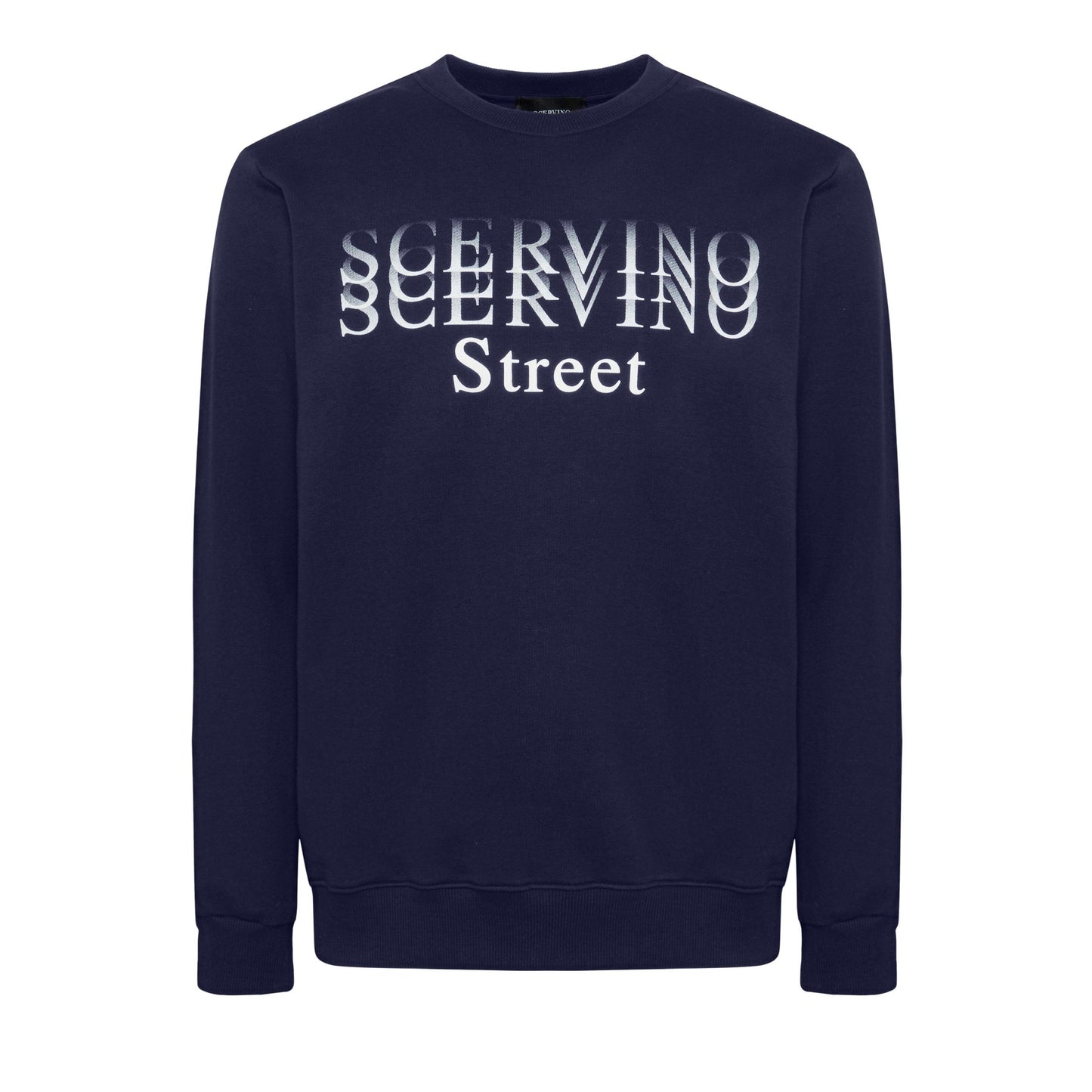 Elegant Blue Cotton Sweater