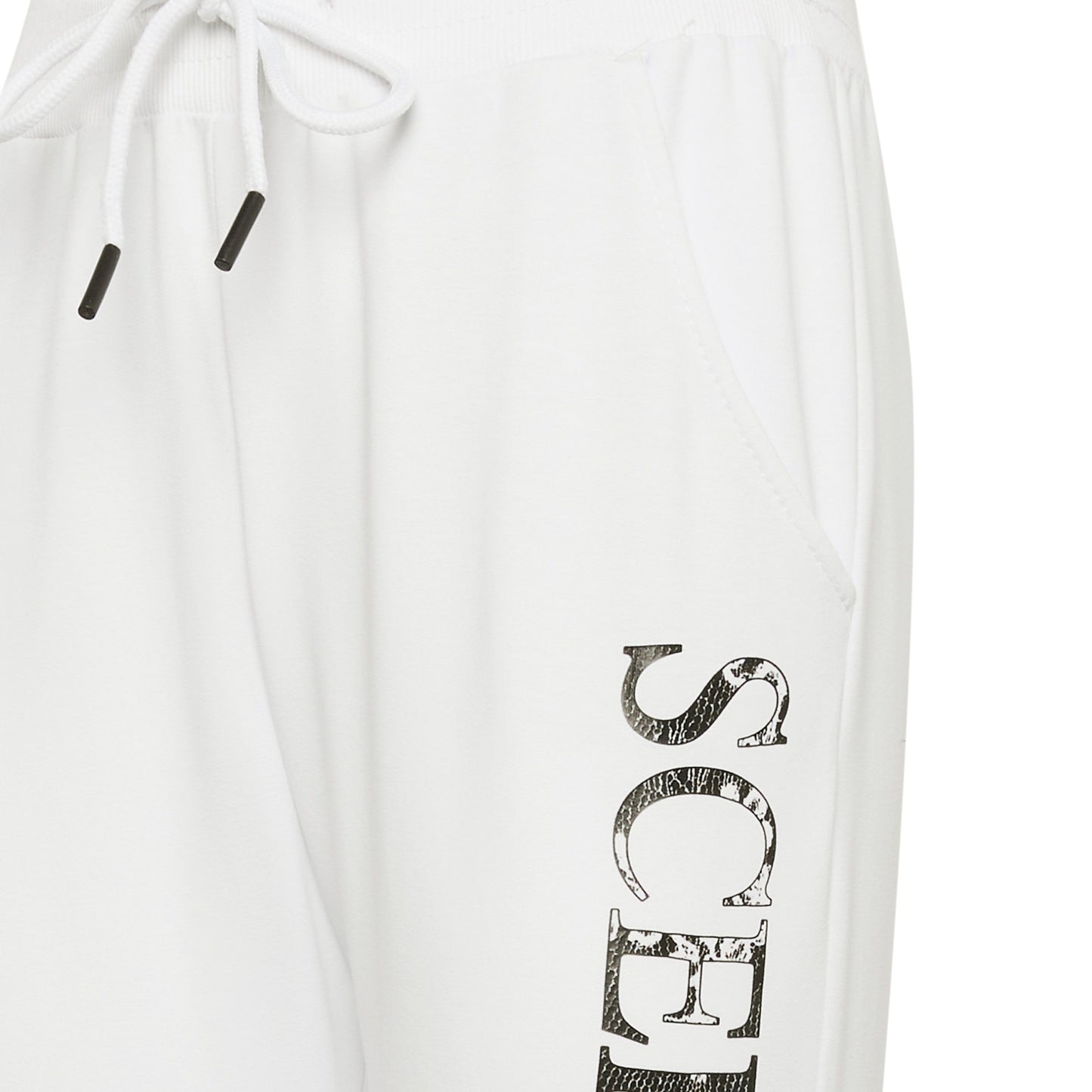 Chic White Stretch Cotton Trousers