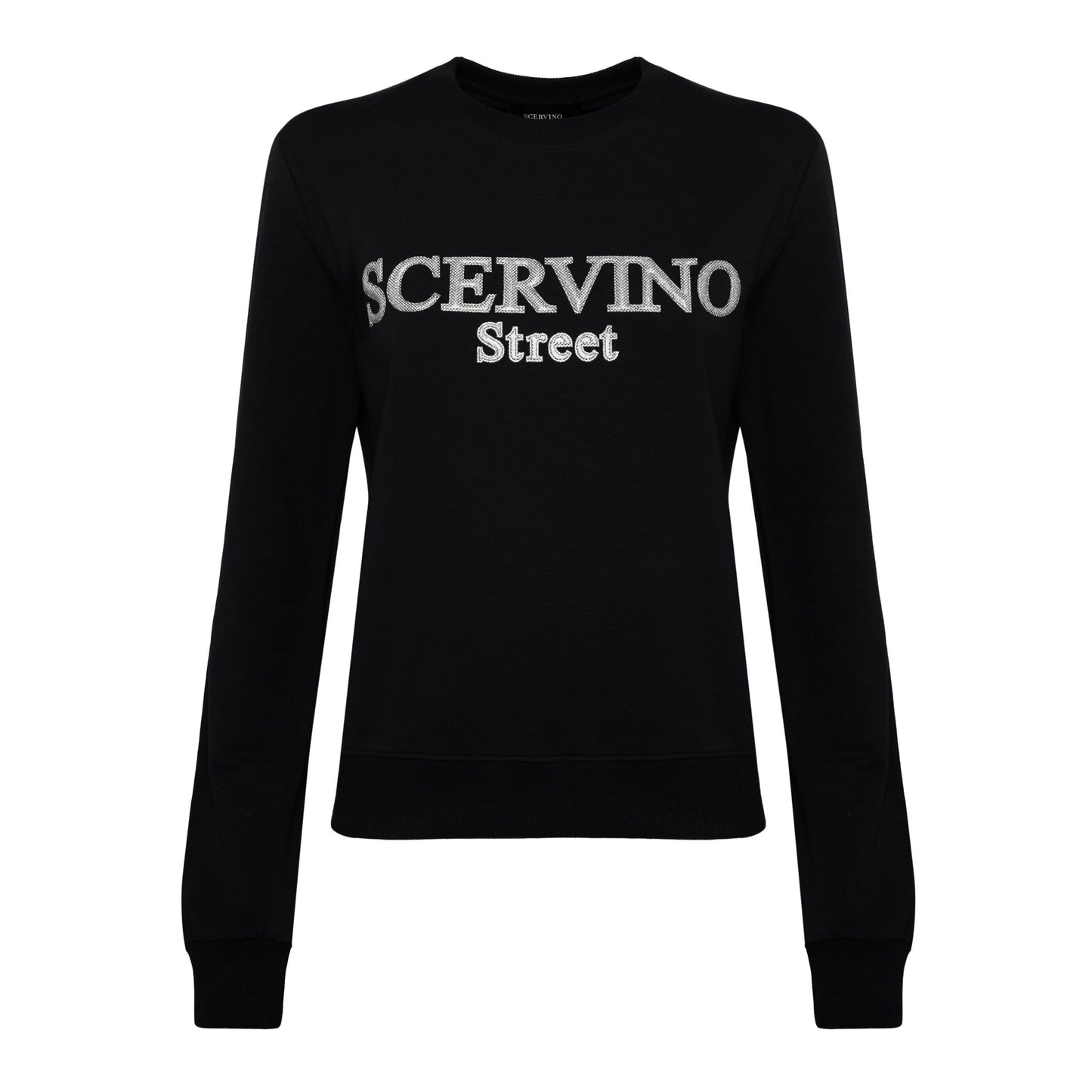 Glittered Logo Cotton Sweatshirt
