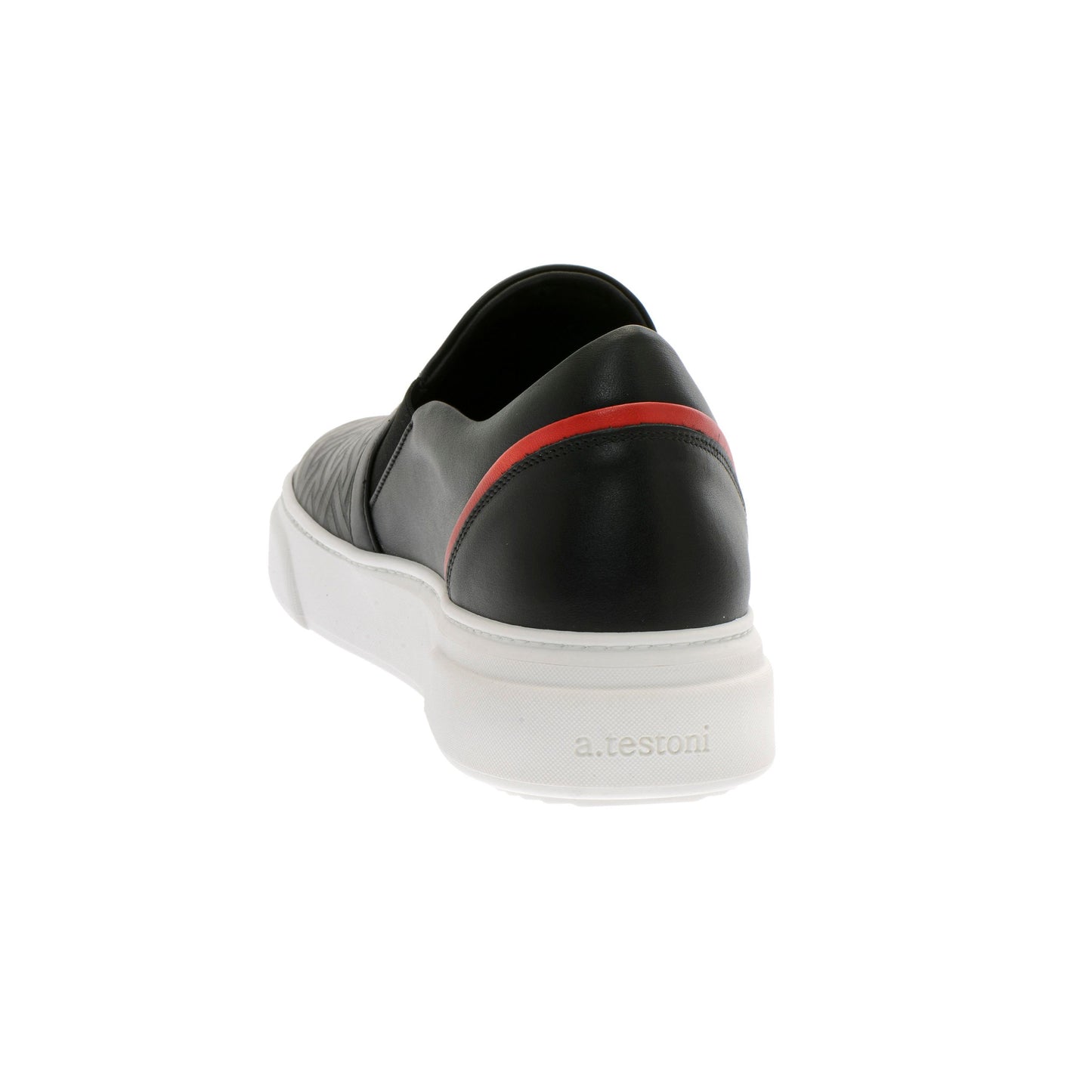 Sleek Black Leather Sneakers for the Modern Man