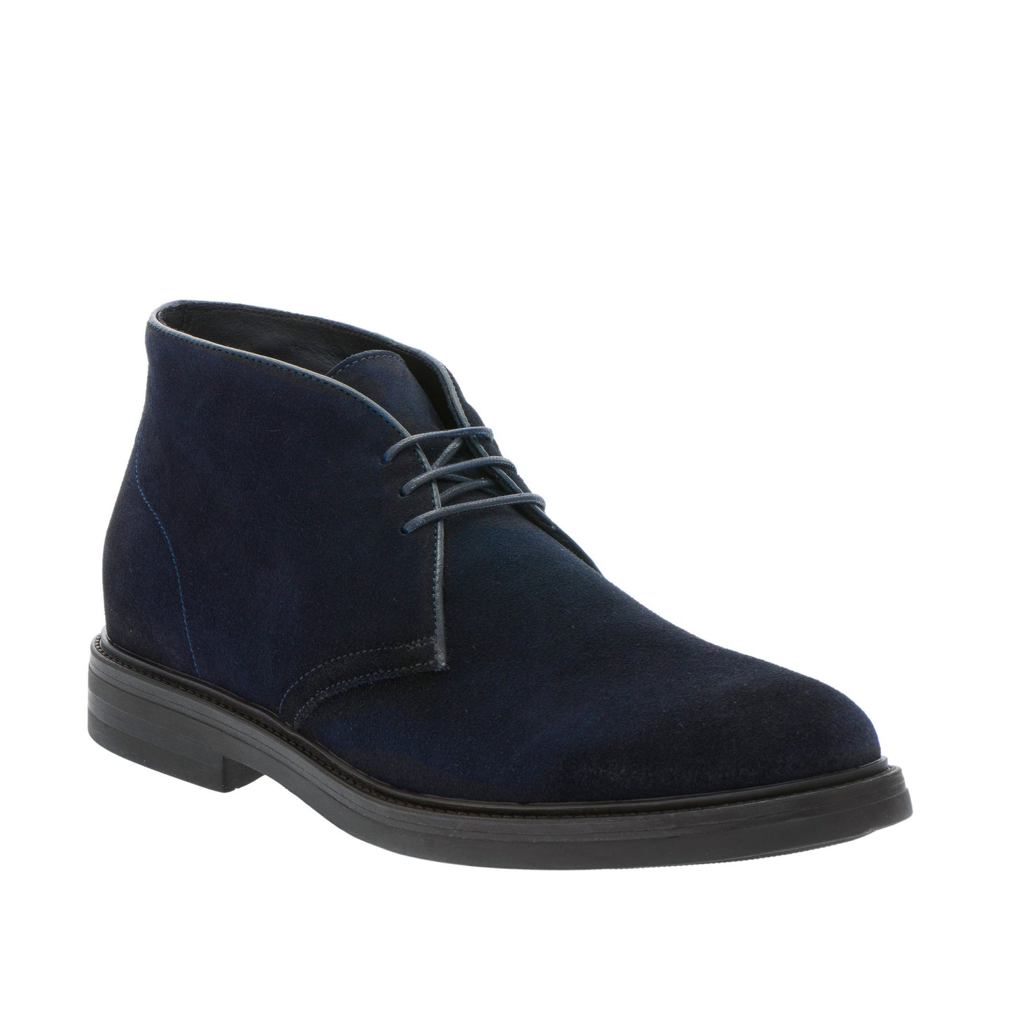 Elegant Navy Leather Clark Shoes