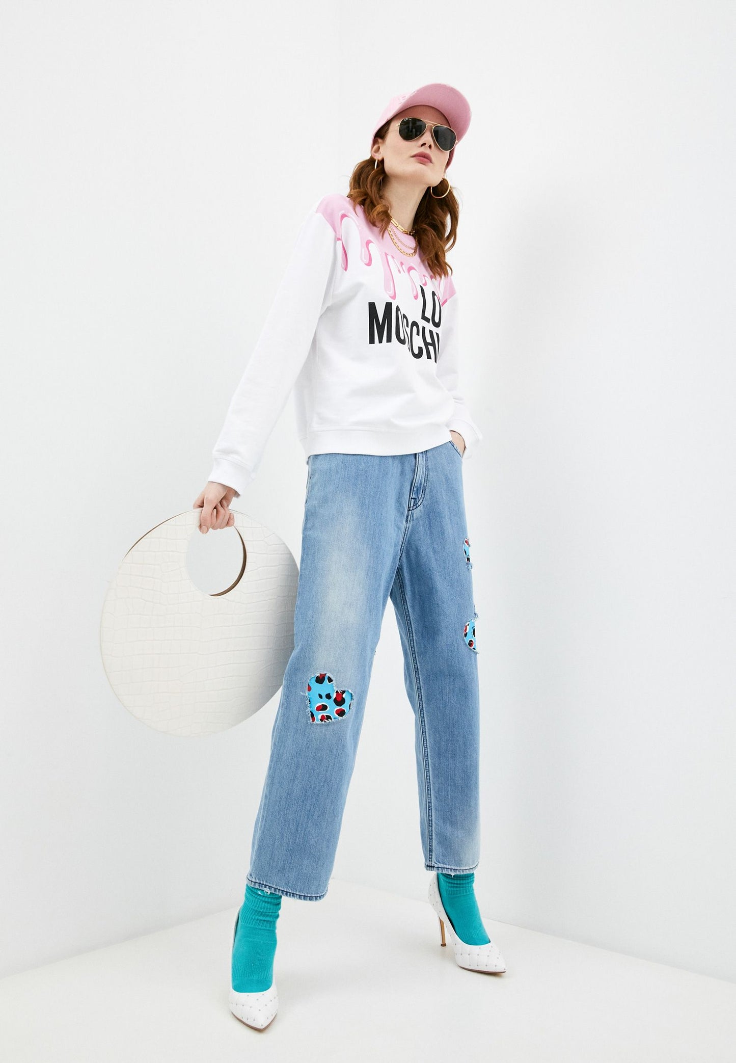 Chic Pink Round-Neck Sweatshirt