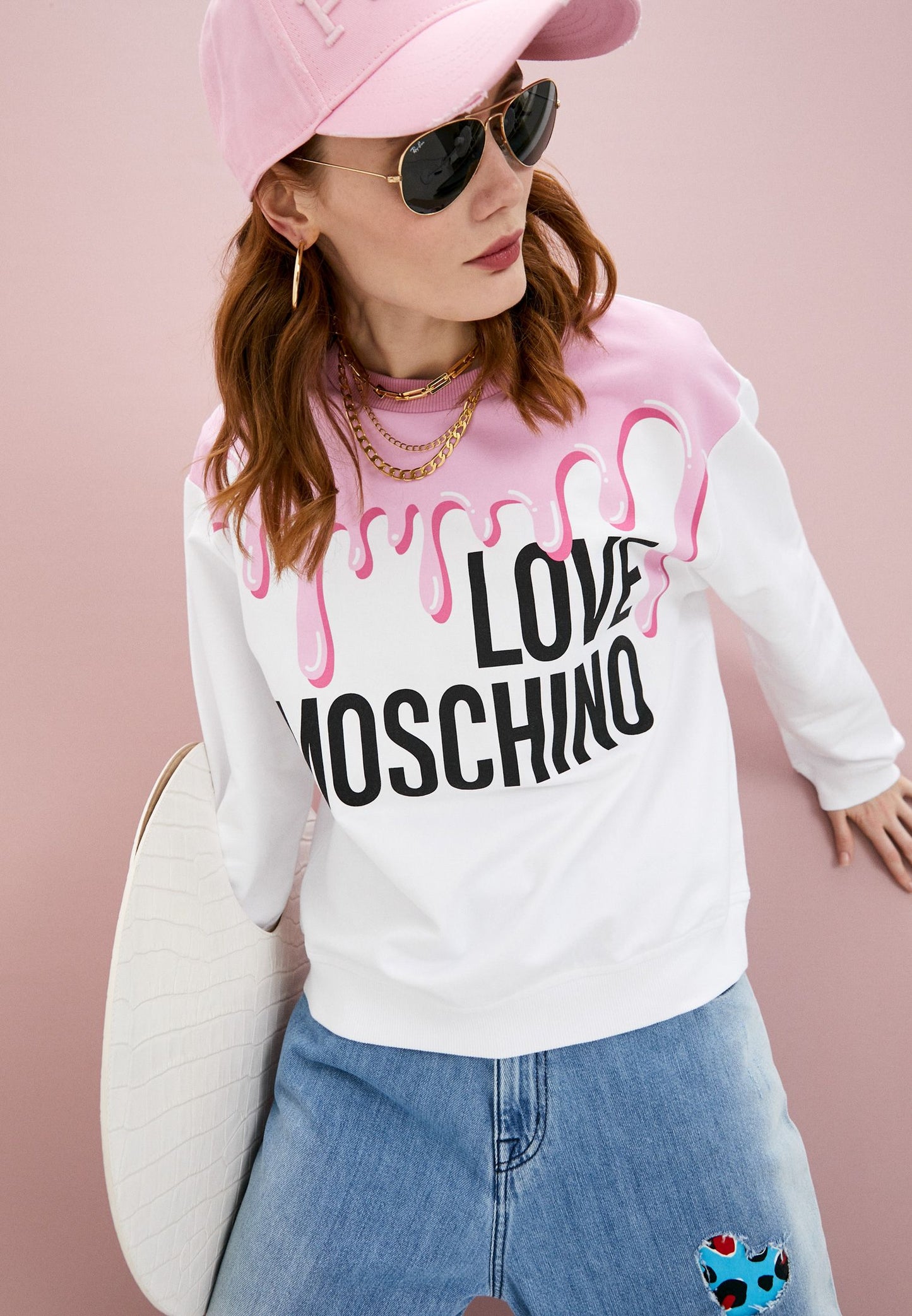 Chic Pink Round-Neck Sweatshirt