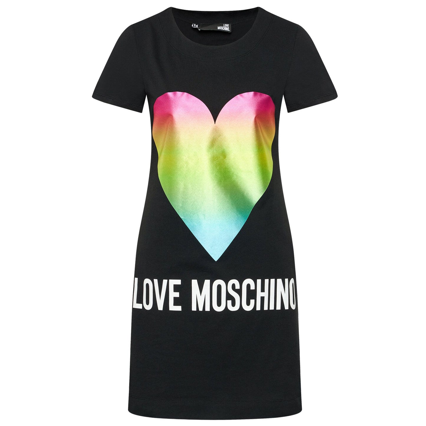 Chic Heart Print Cotton Dress