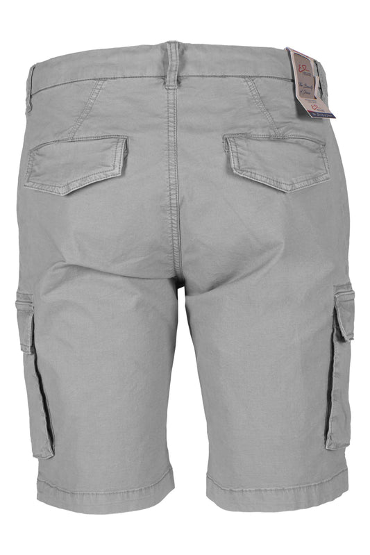 Chic Gray Cotton Blend Shorts - Regular Fit