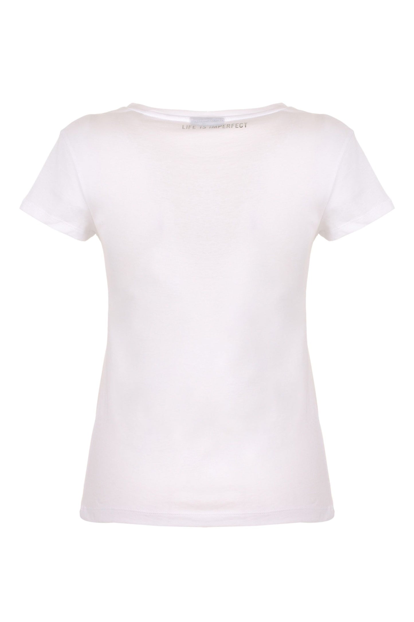 Pristine White Textured Tee For Trendsetters