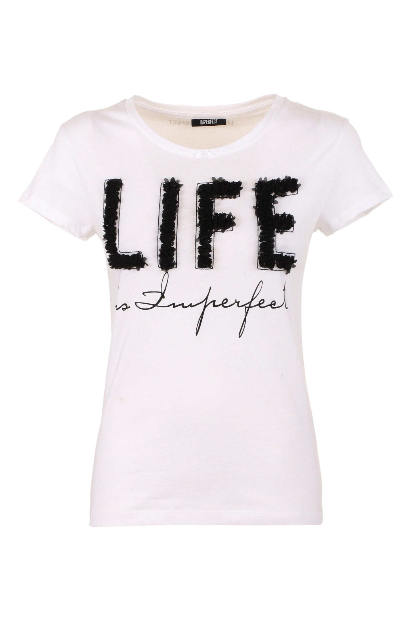 Pristine White Textured Tee For Trendsetters