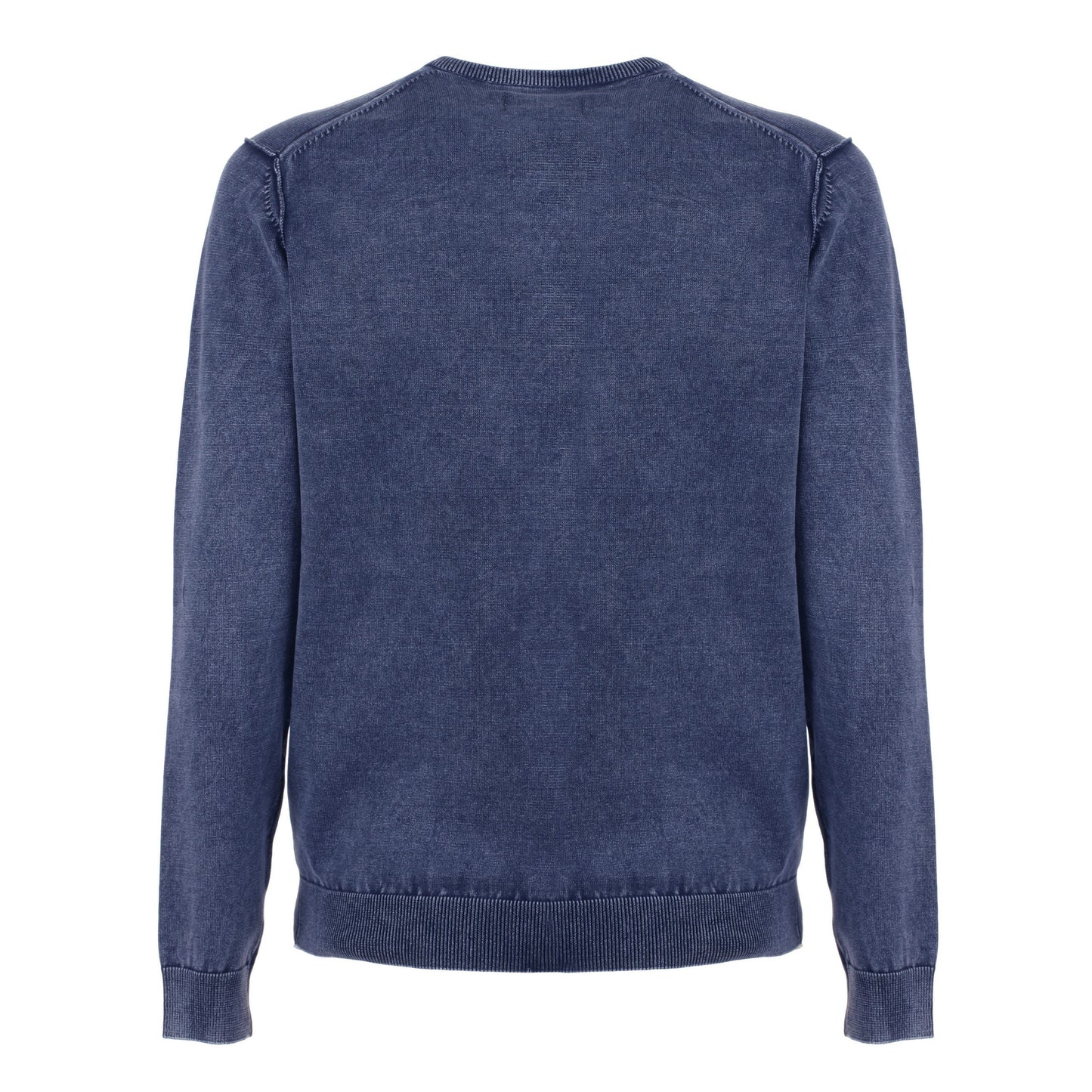 Men's Cotton V-Neck Sweater in Blue