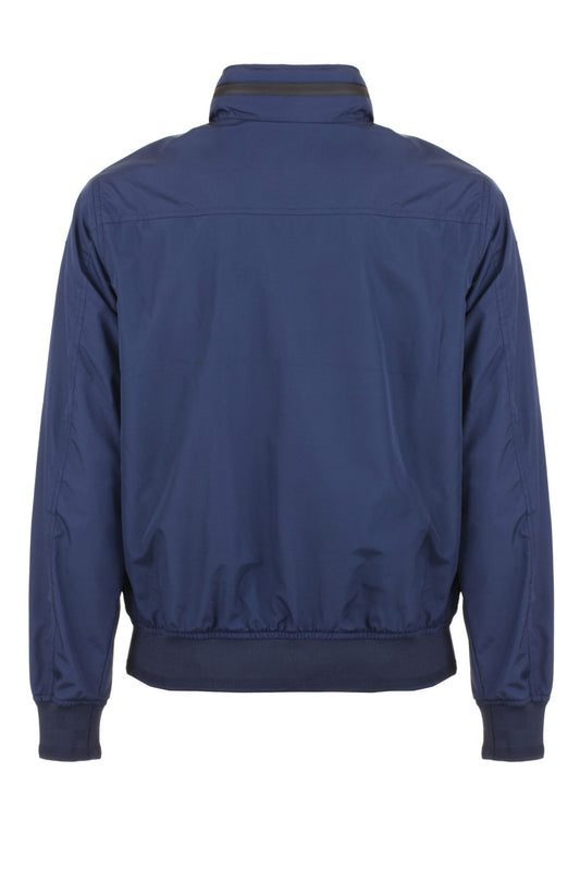Chic Blue Hooded Jacket for the Modern Man