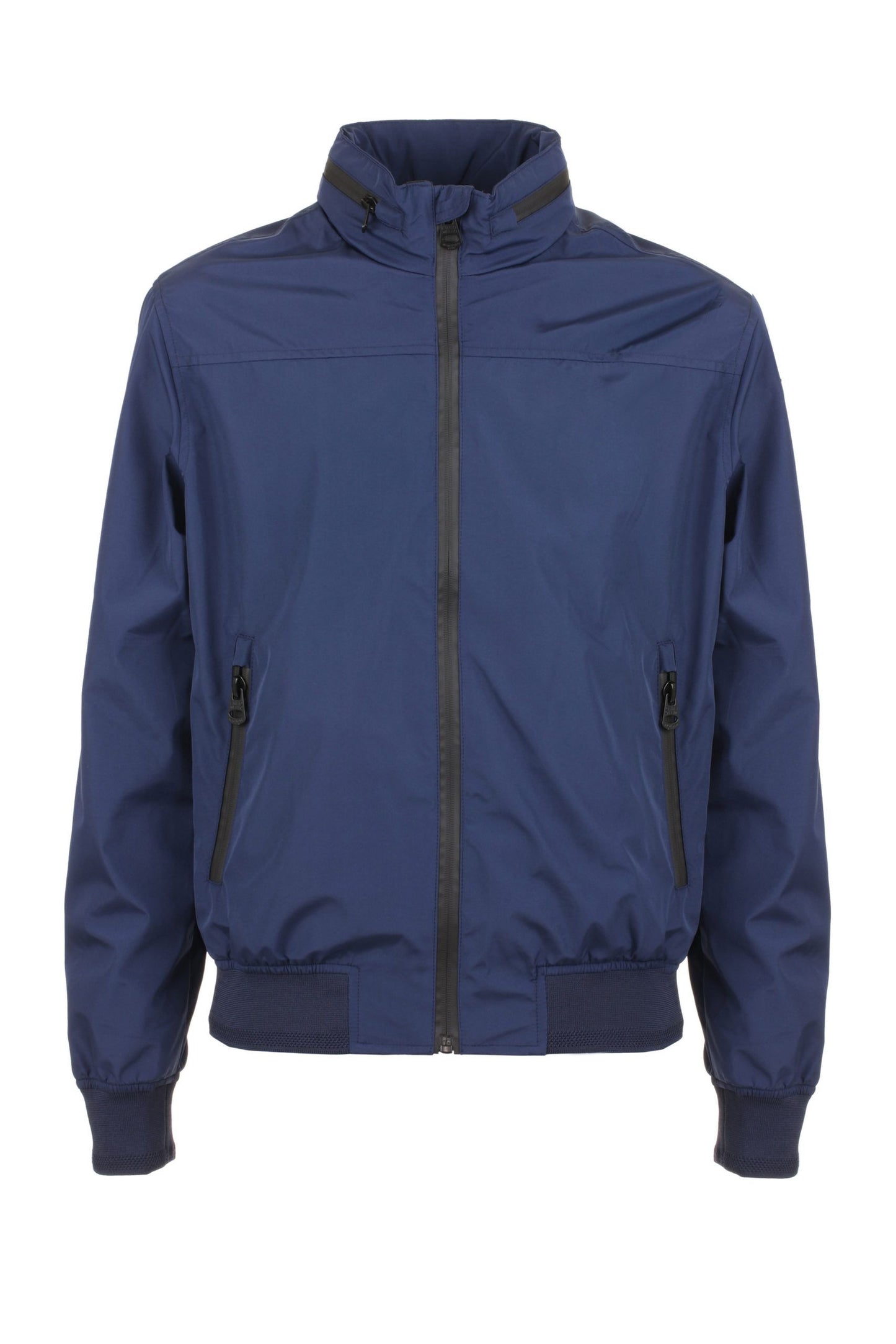 Chic Blue Hooded Jacket for the Modern Man