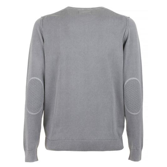 Staggered Check Stitch Crew Neck Sweater