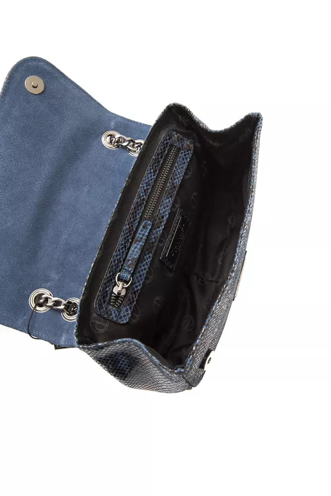 Elegant Python Print Leather Crossbody Bag