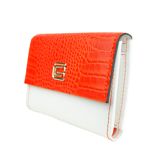 Elegant Python Contrast Calfskin Wallet
