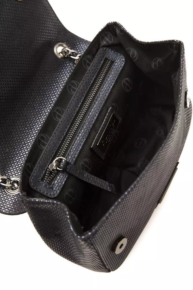 Chic Blue Leather Crossbody Elegance