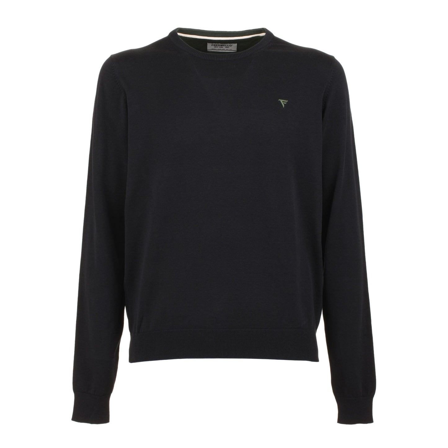Elegant Cotton Crewneck Men's Sweater