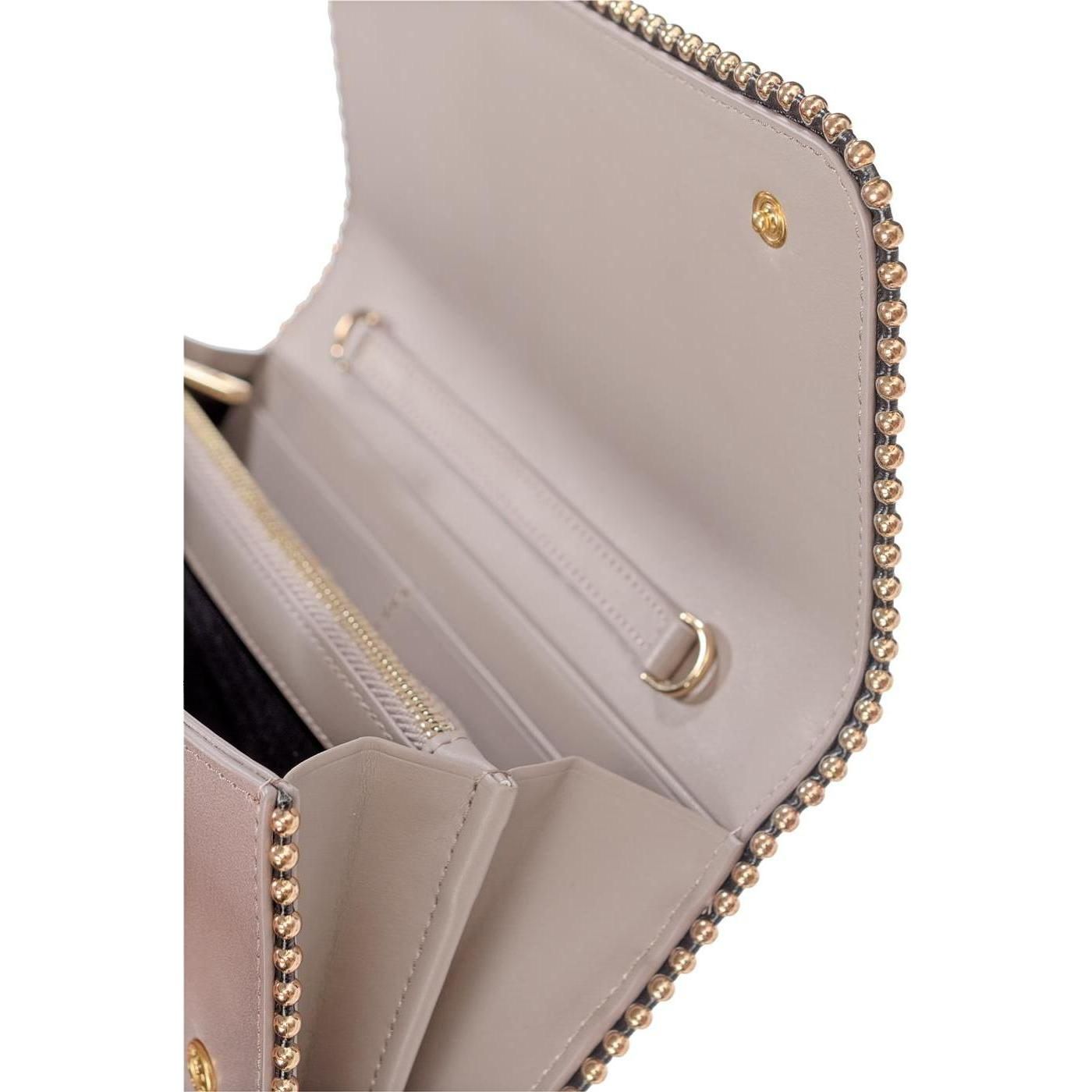 Elegant Taupe Pochette with Belt