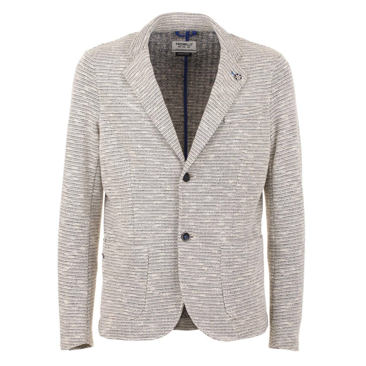 Dapper Patterned Cotton Men's Blazer
