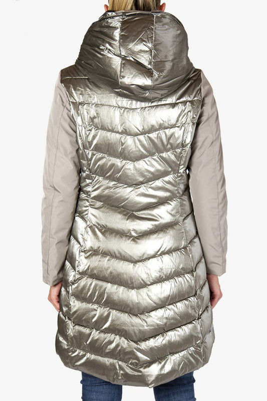 Chic Dual Hooded Long Down Jacket for Women