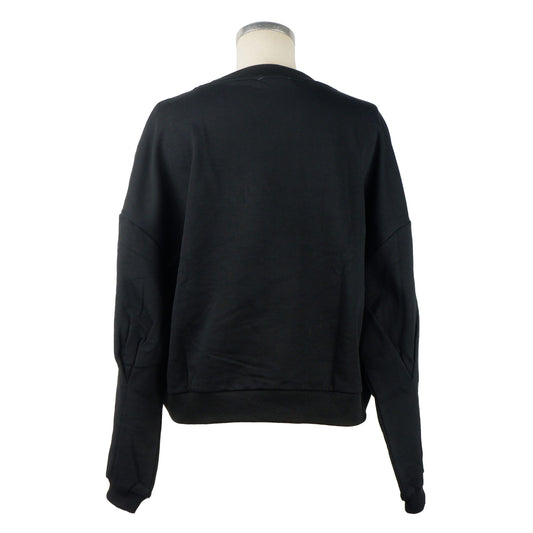 Strass Embellished Crewneck Sweatshirt in Black