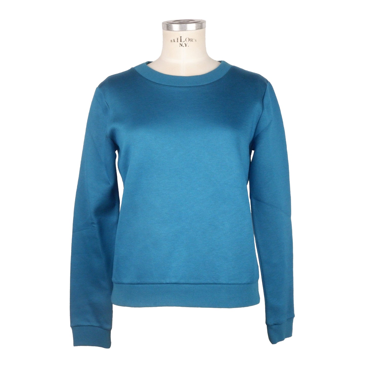 Chic Blue Crewneck Viscose Sweatshirt