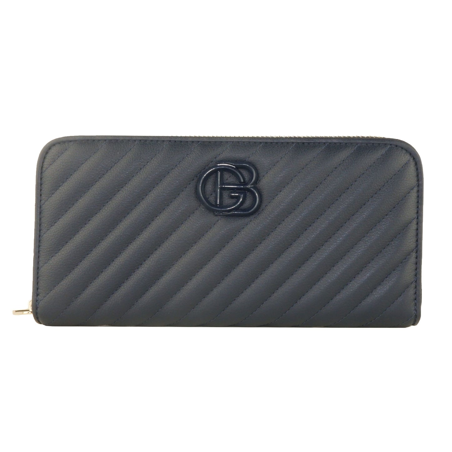 Elegant Navy Vitello Leather Wallet