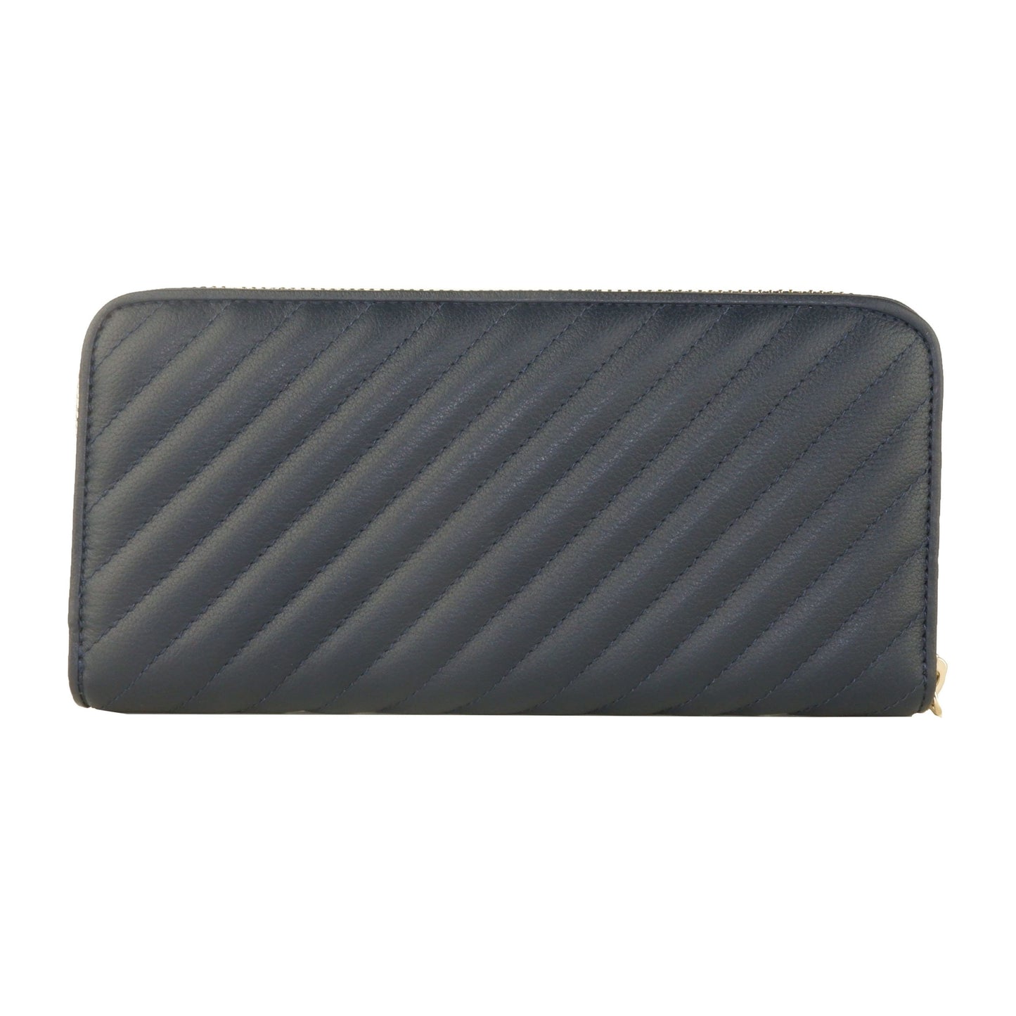 Elegant Navy Vitello Leather Wallet
