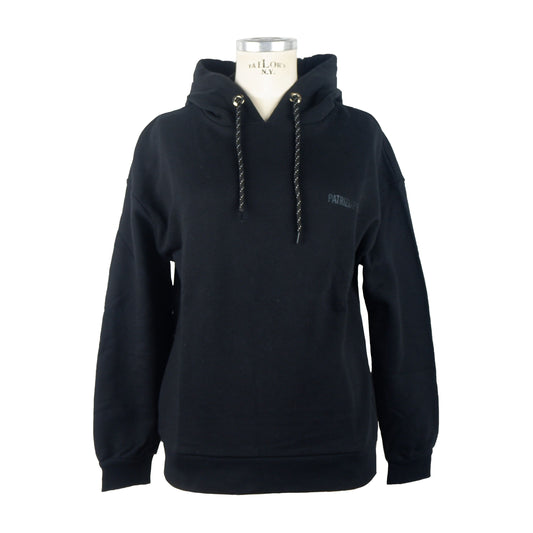 Elegant Cotton Hooded Sweatshirt with Logo Print
