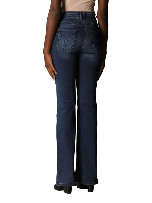 Elegant High-Waist Flared Women's Jeans