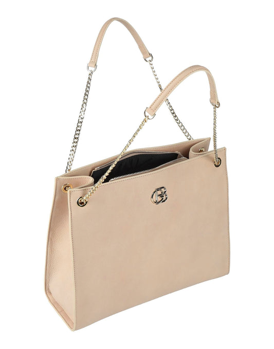 Chic Vintage-Inspired Beige Shoulder Bag