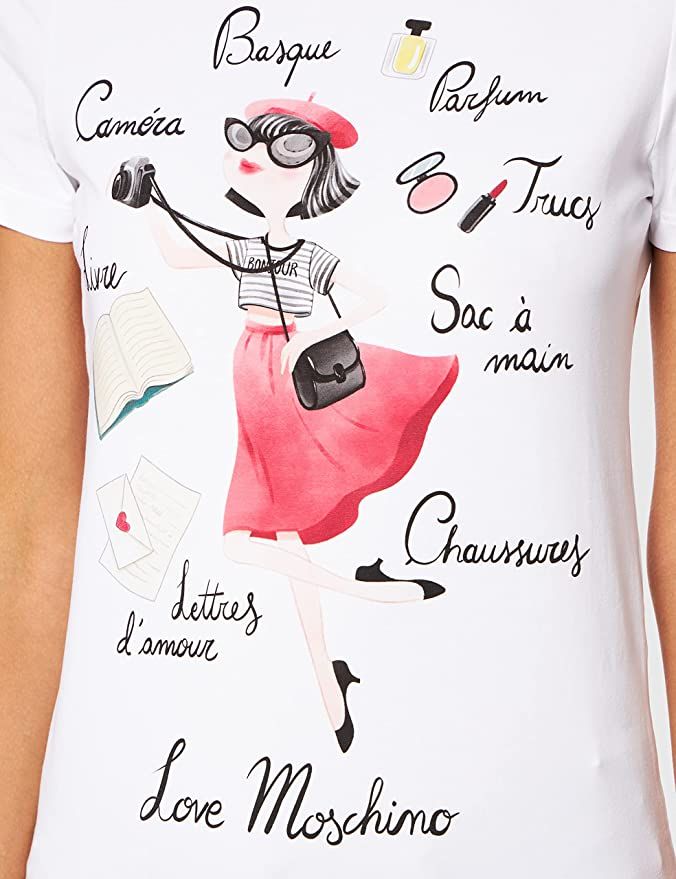 Chic White Designer Tee with Front Brand Motif