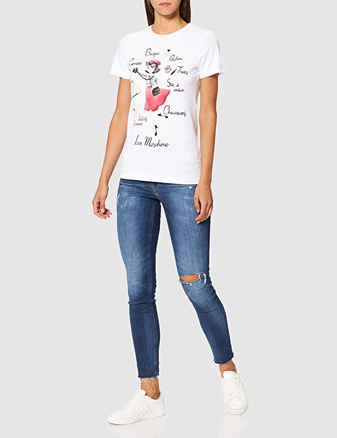 Chic White Designer Tee with Front Brand Motif