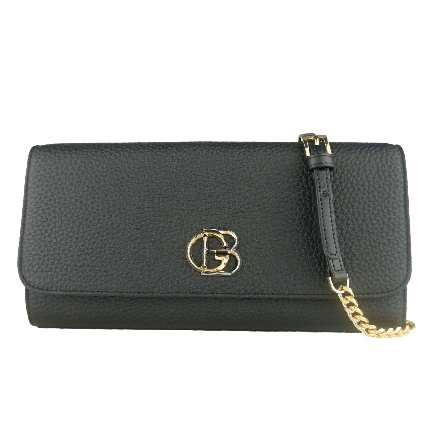 Chic Black Calf Leather Crossbody Bag