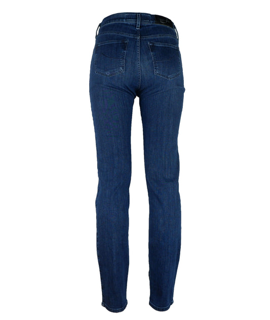Elegant Elasticized Blue Denim Jeans