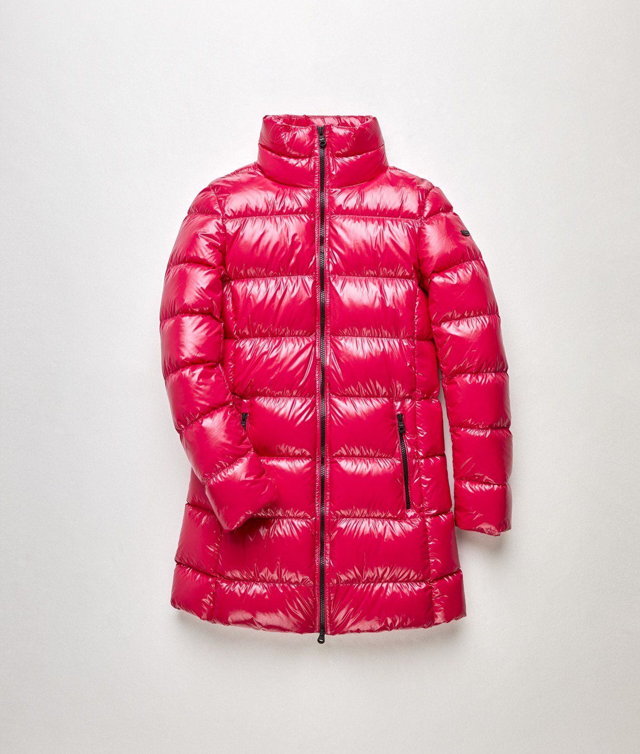 Chic Fuchsia Long Down Jacket for Stylish Warmth
