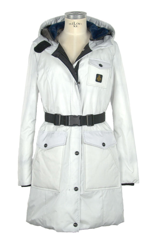 Elegant White Thermal Parka for Women