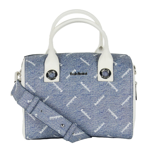 Chic Cindy Bowling Bag in Jeans/White Duo Tone