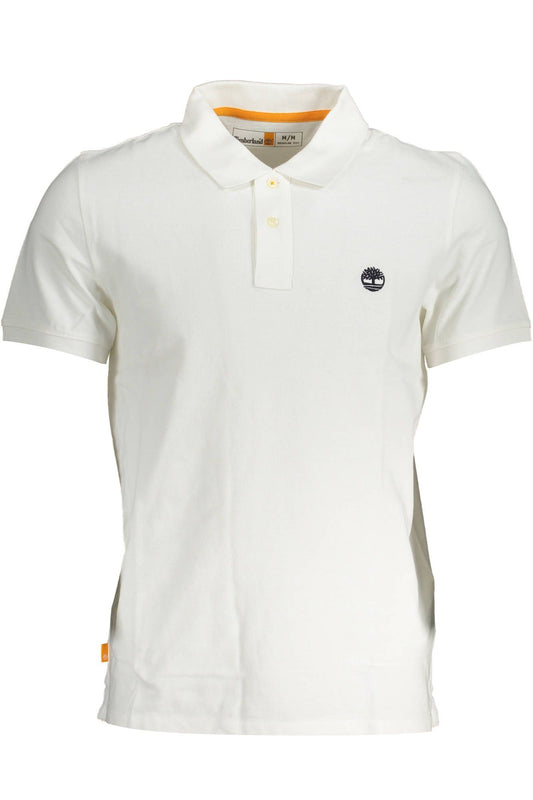 Elegant White Cotton Polo Shirt
