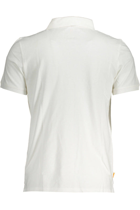 Elegant White Cotton Polo Shirt
