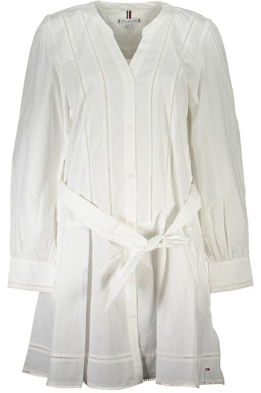 Chic Organic Cotton Shirt Dress with Belt