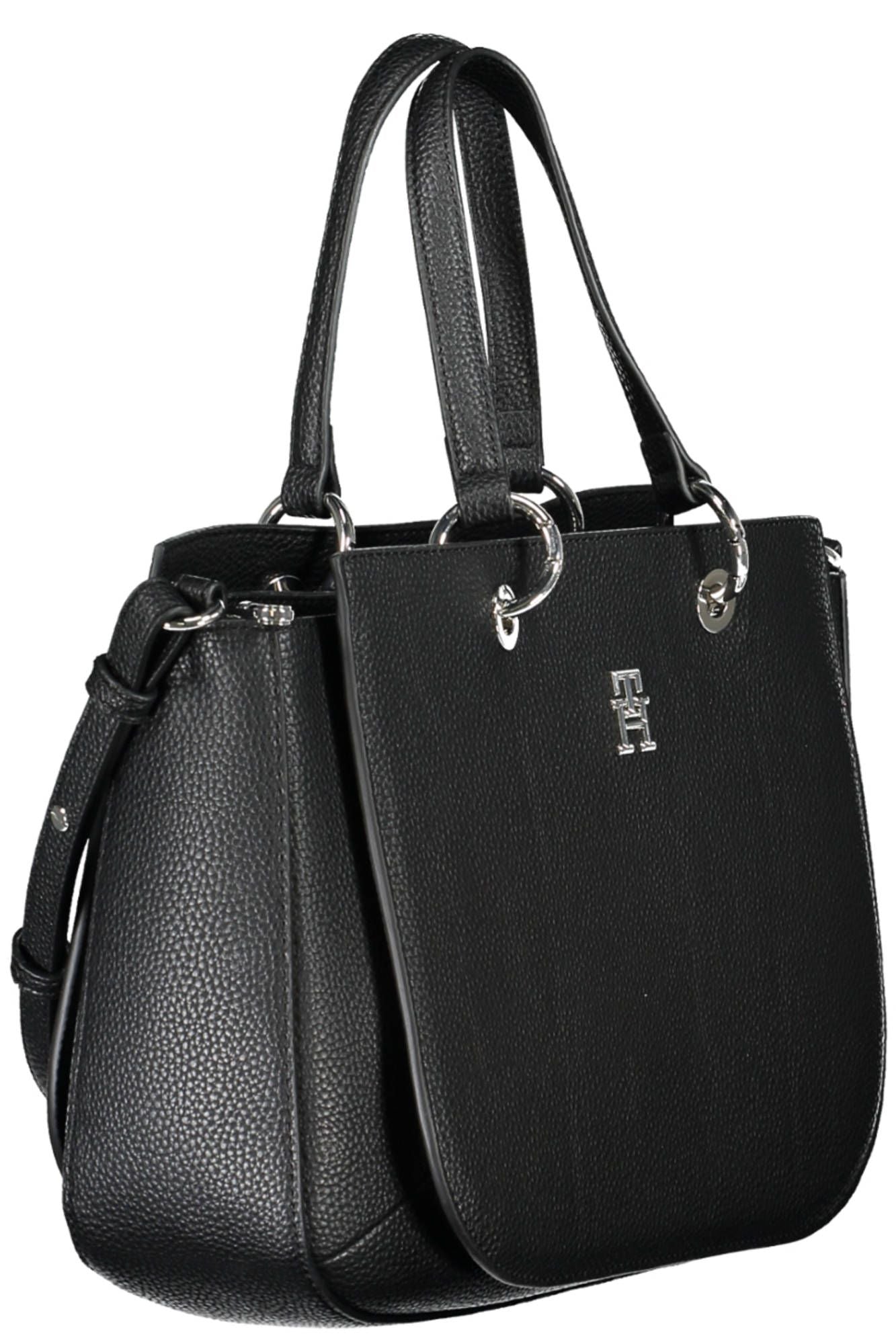Chic Black Contrasting Detail Handbag