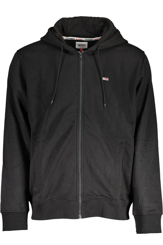 Sleek Hooded Zip Sweatshirt with Embroidery