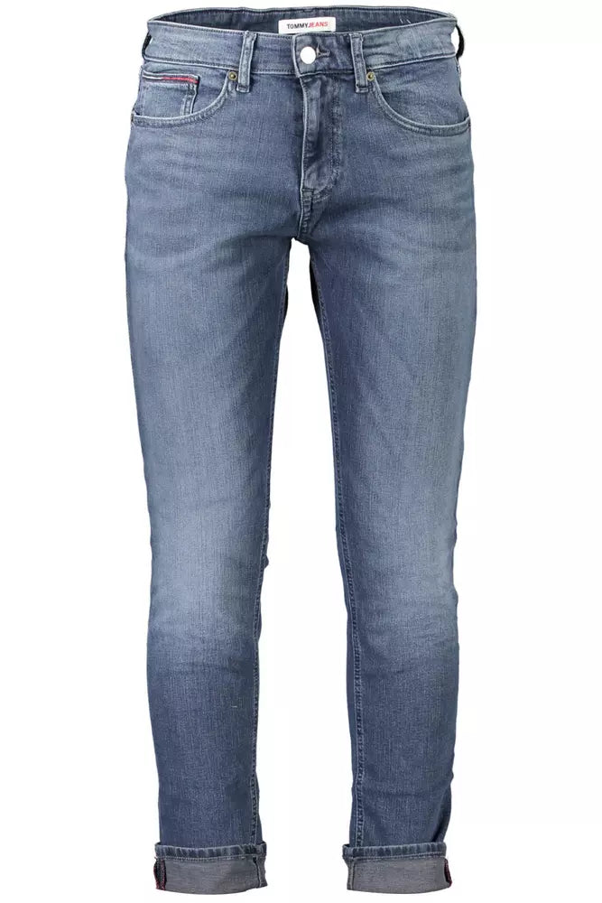 Slim Tapered Washed Blue Jeans