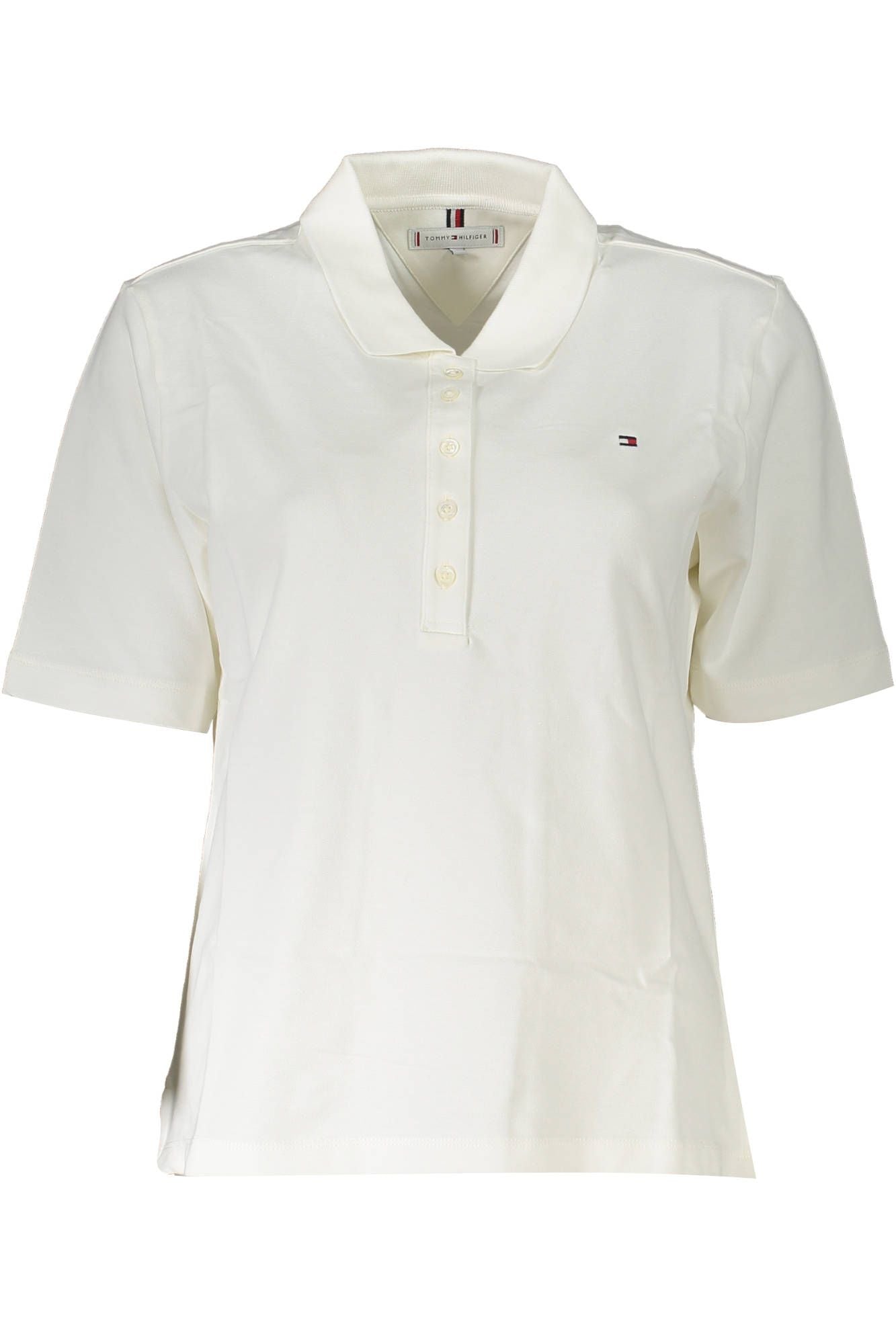 Chic White Organic Cotton Polo Shirt