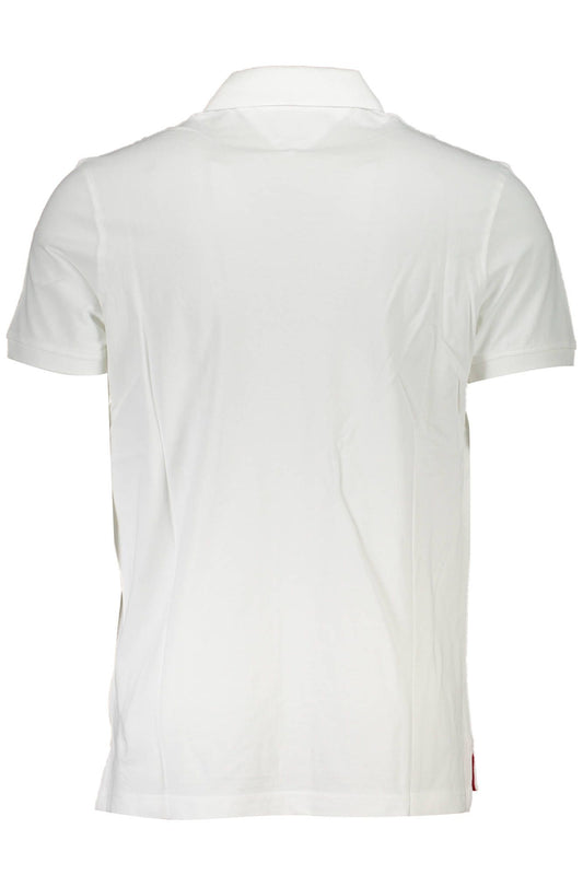 Elegant White Cotton Polo Shirt for Men