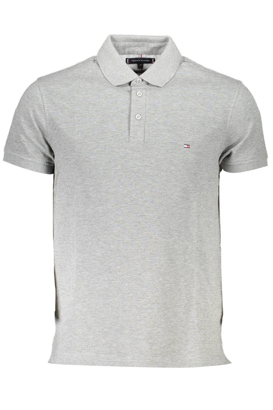 Sleek Slim Fit Gray Polo Shirt for Men