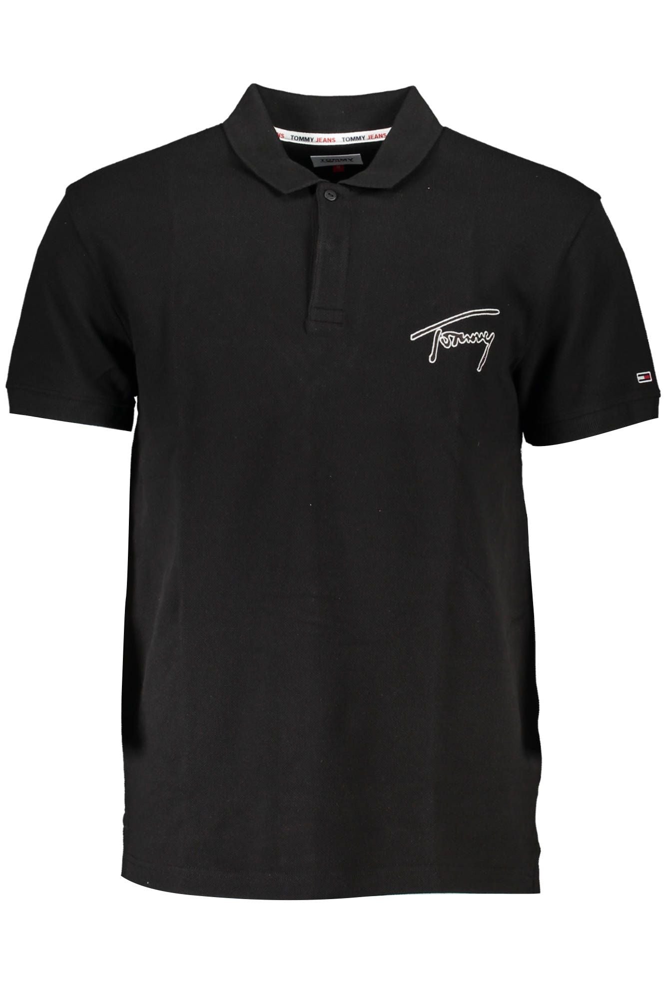 Eco-Friendly Embroidered Black Polo Shirt