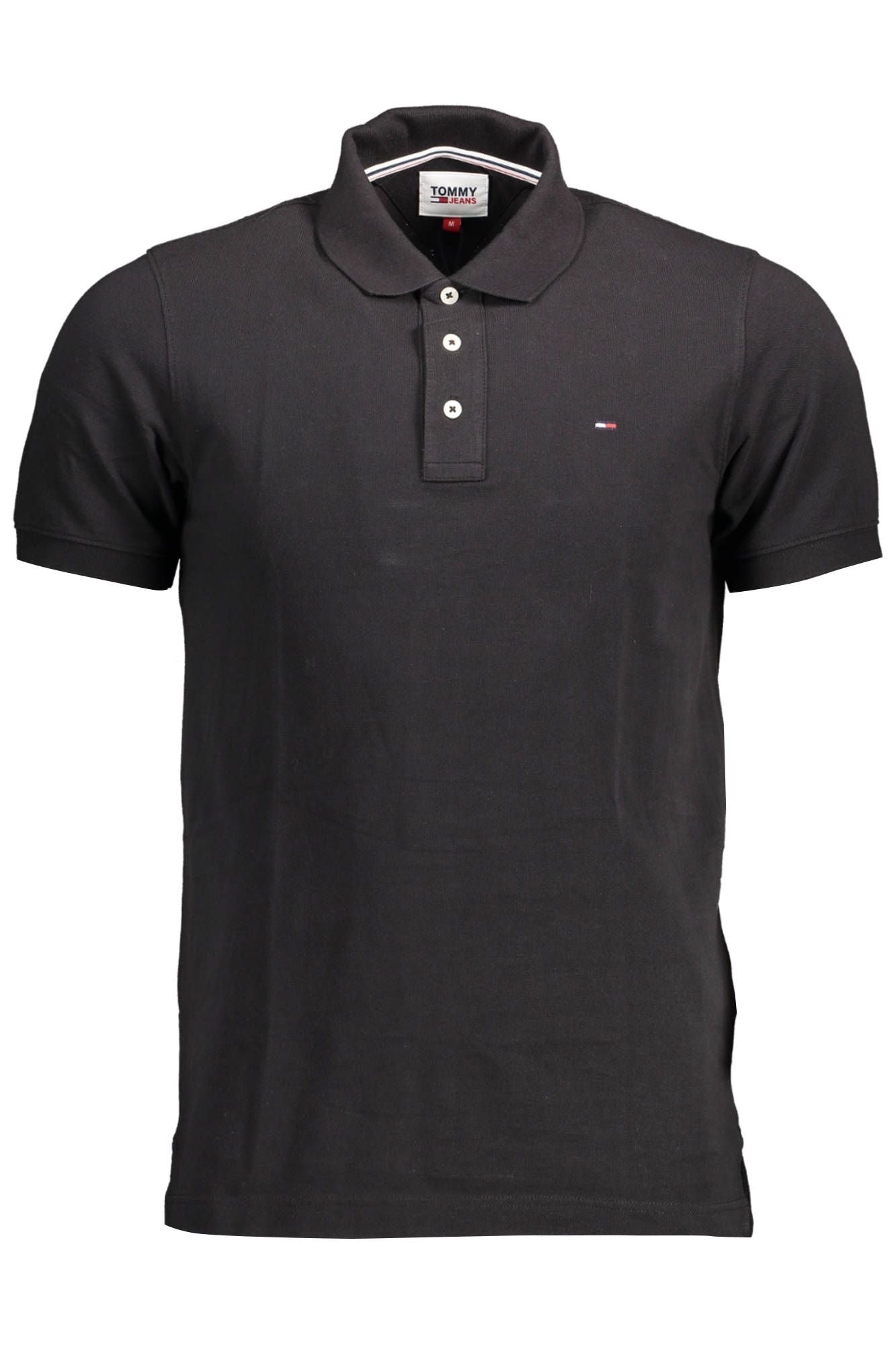 Elegant Black Organic Cotton Polo Shirt