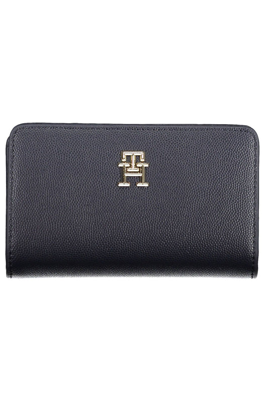 Elegant Blue Polyurethane Wallet for Her