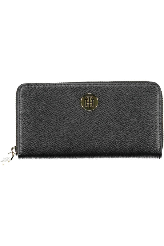 Elegant Black Multi-Compartment Wallet